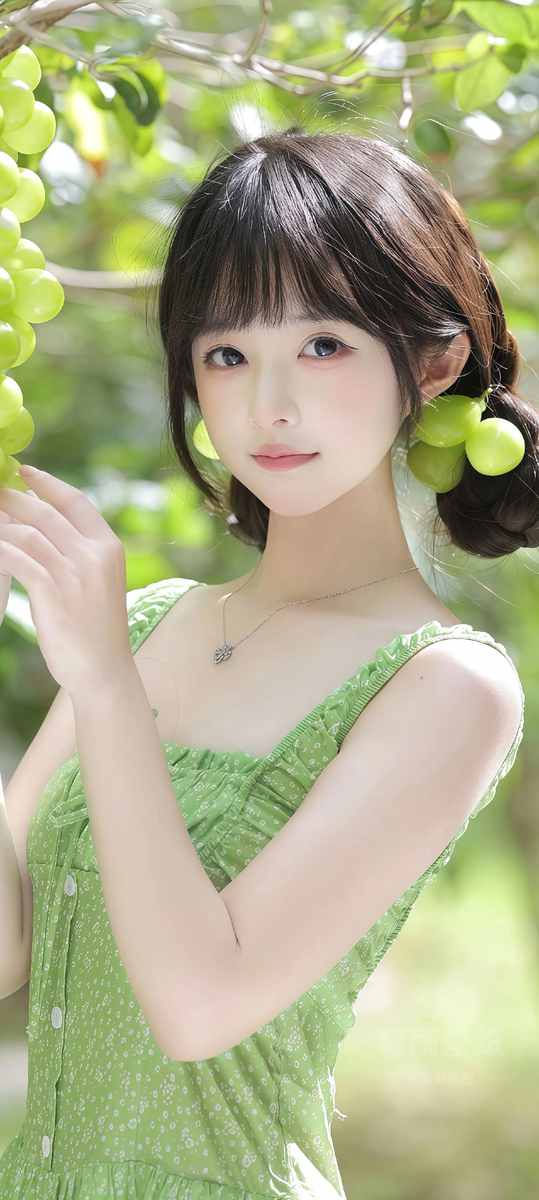 超高清少女丸子头派对演员一手美女图片