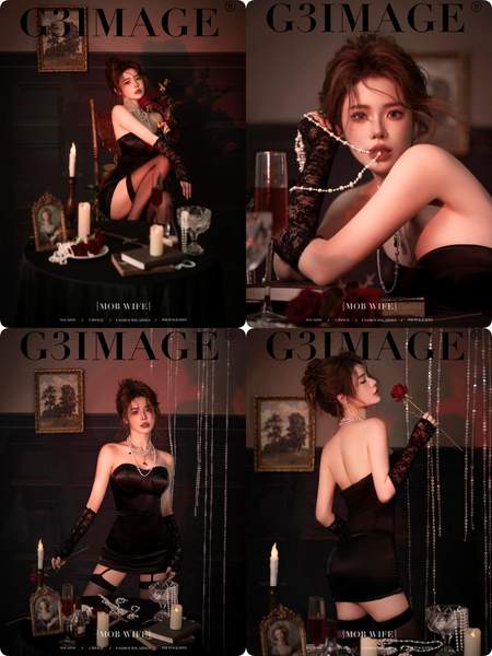 震憾御姐俏皮院花落地窗一览9组黑色少女系2024少女必拍风格。第16张